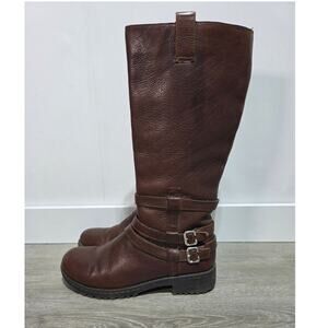 b.o.c. Whiskey Brown Leather 15" Tall Riding Boots Size 8